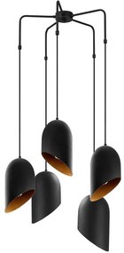 Φωτιστικό Οροφής Kesik 892OPV1551 Φ50x125cm 5xE27 40W Black Opviq