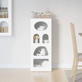 vidaXL Πλαϊνό γραφείο Λευκό 40 x 35 x 100,5 εκ Επεξεργασμένο ξύλο