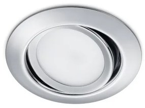Χωνευτό Σποτ Φωτιστικό Οροφής LED 5W Περιστρεφόμενο Φ8cm Rila Lighting-650310106-Χρώμιο 650310106