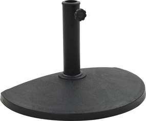 vidaXL Βάση Ομπρέλας Ημικυκλική Μαύρη 9 κ.  από Συνθετική Ρητίνη