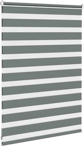 vidaXL Ζέβρα τυφλή Σκούρο Γκρι Πλάτος υφάσματος 95,9 εκ. Πολυεστέρας