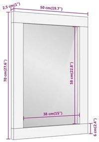 ΚΑΘΡΕΦΤΗΣ ΜΠΑΝΙΟΥ 50X70X2,5 ΕΚ. ΑΠΟ ΜΑΣΙΦ ΞΥΛΟ ΜΑΝΓΚΟ/ΓΥΑΛΙ 358279