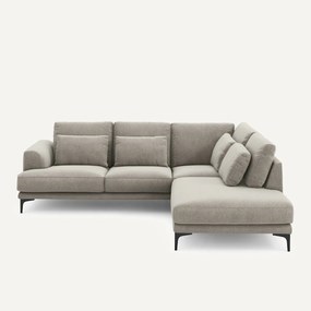 Γωνιακός καναπές δεξιός από βελούδινο chenille, Marsile