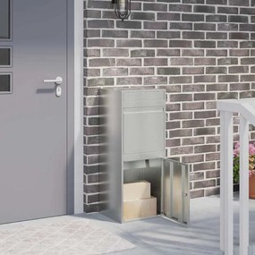 vidaXL Θυρίδα Πακέτων Μαύρο 41 x 38 x 103 εκ Γαλβανισμένος χάλυβας