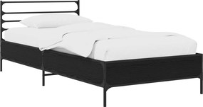 vidaXL Σκελετός Κρεβατιού Μαύρη Δρυς 80 x 200 cm Επεξεργασμένο Ξύλο
