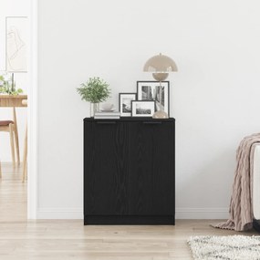 vidaXL Πλευρικό γραφείο Μαύρο Δρυς 60x30x70 εκ Επεξεργασμένο ξύλο
