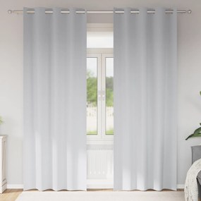 vidaXL Κουρτίνες 2 pcs Ανοιχτό Γκρι 245 x 140 εκ. Πολυεστέρας