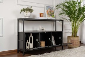 Μπουφές Ξύλο Μαύρο / Μαύρο SOLACE 120x29,5x77