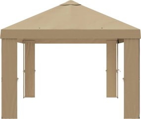 vidaXL Κάλυμμα Γκαζebo 6 x 3 m Μπεζ Πολυεστέρας 190 gsm