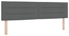 vidaXL Κεφαλάρι Σχεδίου Γραμμών Σκούρο Γκρι 180 cm Υφάσμα
