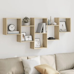 VidaXL Ραφιέρα Τοίχου Sonoma Δρυς 159x18x66 εκ. από Επεξεργ. Ξύλο