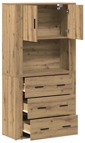 vidaXL Μπουφές artisan δρυς 80 x 33 x 150 εκ Επεξεργασμένο ξύλο
