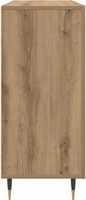 vidaXL Πλαϊνό γραφείο Artisan Oak 90 x 34 x 80 εκ. Επεξεργασμένο ξύλο