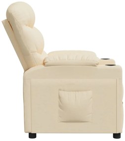 vidaXL Πολυθρόνα Ανακλινόμενη Κρεμ Υφασμάτινη