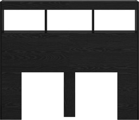 vidaXL Κεφαλάρι Μαύρη Οξυά 120 x 17 x 102 cm Επεξεργασμένο ξύλο