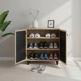 Παπουτσοθήκη-ντουλάπι Ronan χρώμα φυσικό 70.5x35x66εκ 70.5x35x66 εκ.