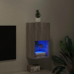 Έπιπλο Τηλεόρασης με LED Γκρι Sonoma 30,5x30x60 εκ. - Γκρι