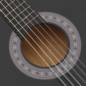 vidaXL Κιθάρα Western Classical Cutaway με 6 Χορδές Μαύρη 38&quot;