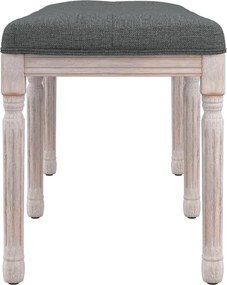 vidaXL Πάγκος Σκούρο Γκρι 110x40x49 εκ. Υφασμάτινος