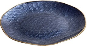 SHINE ΠΙΑΤΕΛΑ ΓΥΑΛ. ΜΠΛΕ ΜΕ ΧΡΥΣΟ ΧΕΙΛΟΣ 28ΕΚ