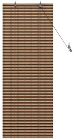 vidaXL Ρολό Παραθύρου Γεωμετρικό Καφέ 60 x 160 εκ. Μπαμπού
