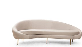 Τριθέσιος Καναπές Μπεζ Αριστερά ESES 120x255x85