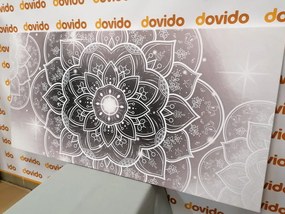 Εικόνα ανατολίτικο Mandala σε μαύρο & άσπρο - 120x60