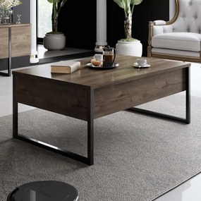 Τραπέζι Σαλονιού (90x60x40) A-G Luxe 618BLY1126 Walnut/Black