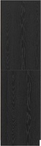vidaXL Ντουλάπι Μαύρη Οξυά 80 x 50,5 x 180 εκ Επεξεργασμένο ξύλο