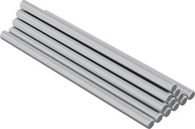 vidaXL Ράβδος Με Σπείρωμα 900 pcs Ασημί Ατσάλι