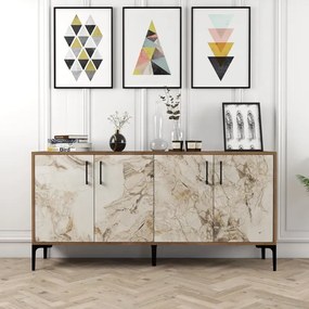 Stewehome Ξύλινος Μπουφές Μοντέρνος 160x35x78 cm