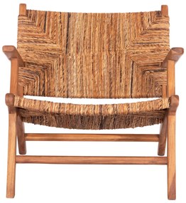 Καρέκλα - Πολυθρόνα TONDO C9914 Ξύλο TEAK - Ψάθα απο σχοινί Μπανάνας Φυσικό 69x74x68Υ εκ. 69x74x68 εκ.