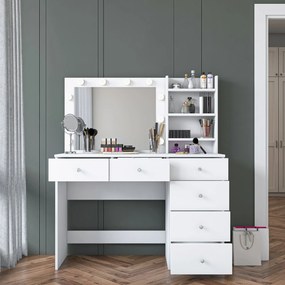 Τουαλέτα Μακιγιάζ Λευκό BRUFLER 110x40x141.8