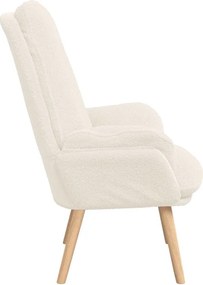 vidaXL Πολυθρόνα Κρεμ 69 x 74 x 93 εκ. Υφάσματος Sherpa