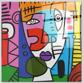 Πίνακας Γυάλινος 403MGN3390 50x50cm Multi Wallity Square Γυαλί