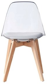 Καρέκλα Τραπεζαρίας DKD Home Decor Γκρι Ξύλο Πολυανθρακικό 54 x 47 x 81 cm