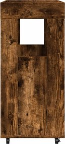 vidaXL Τρόλεϊ Μπαρ Καπνιστή Δρυς 60x39,5x89 εκ. Επεξ. Ξύλο