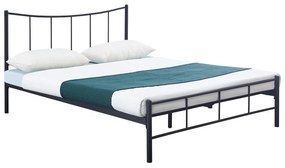 Κρεβάτι Διπλό ArteLibre ROSE Μαύρο Μέταλλο 208x159x100cm (Στρώμα 150x200cm)