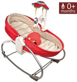 Ρηλάξ Με Δόνηση (0-36 Μηνών/Έως 18kg) Bebe Stars Snooze 3 In 1 Red 324-180