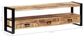 vidaXL Έπιπλο Τηλεόρασης 150 x 30 x 45 εκ. από Μασίφ Ξύλο Μάνγκο