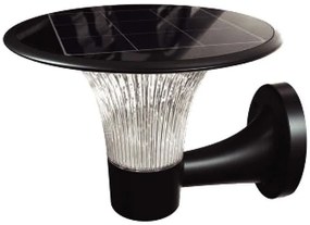 LED ηλιακό φωτιστικό επιτοίχιο 15W 4000K+6000K μαύρο και ανιχνευτή 23004 VTAC-23004-Μαύρο 23004