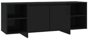 vidaXL Έπιπλο Τηλεόρασης Μαύρο 130 x 35 x 50 εκ. από Μοριοσανίδα