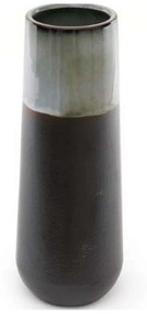 Βάζο 014.SY0050 12x33cm Κεραμικό Grey-Black Κεραμικό