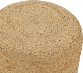 Σκαμπό Ovious Inart μπεζ 100% γιούτα 40x40x40εκ