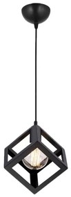 Ceiling light Deepora E27 black D20x60cm 20x20x60 εκ.