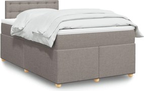 vidaXL Κρεβάτι Boxspring με Στρώμα Taupe 120x200 εκ. Υφασμάτινο