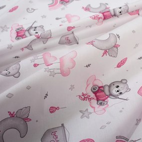 Πάνα Χασέ (80x80) Dimcol Cloudy Bear 582 White - Pink