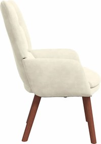 vidaXL Πολυθρόνα Κρεμ 63 x 67 x 94 εκ. Βελούδο
