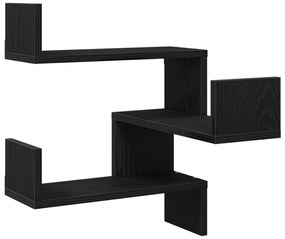 vidaXL Ράφια 2 τμχ Μαύρη Δρυς 40x40x49,5 εκ Επεξεργασμένο Ξύλο
