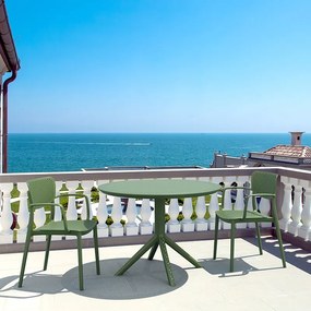 SKY OLIVE GREEN Φ105X74εκ. ΤΡΑΠΕΖΙ ΠΟΛ/ΝΙΟΥ